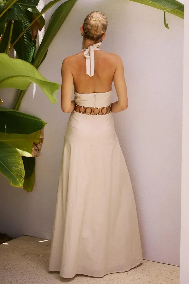 Runaway The Label Maxi Dresses RAFINA MAXI DRESS Sand 8211 Women