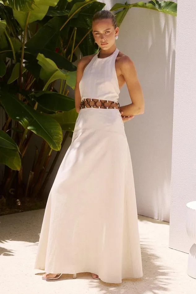 Runaway The Label Maxi Dresses RAFINA MAXI DRESS Sand 8211 Women