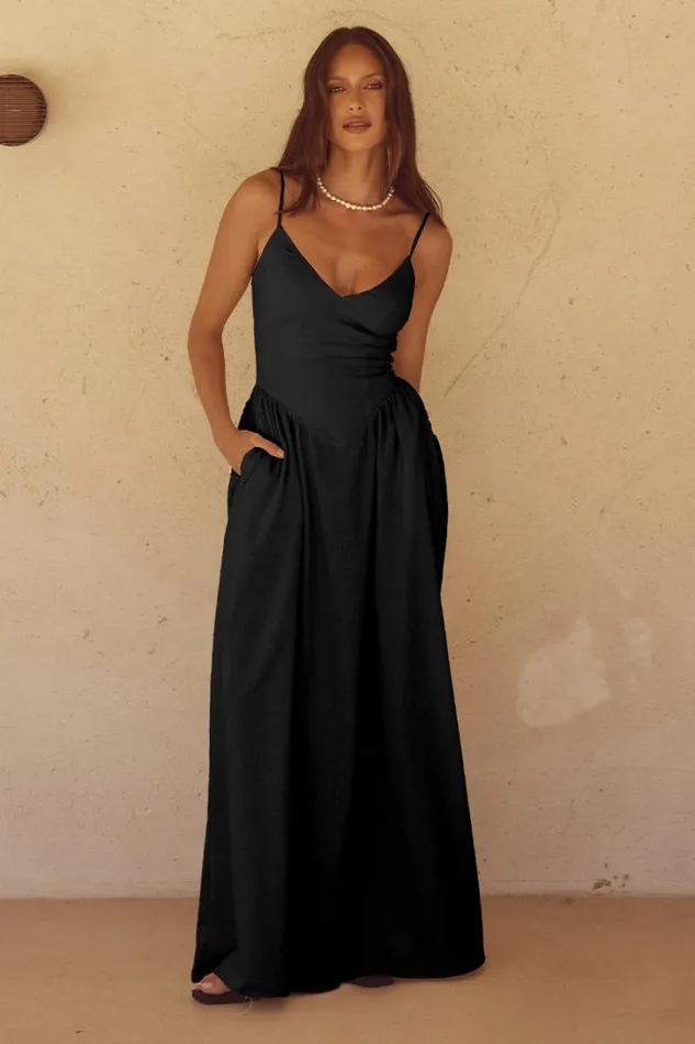 Runaway The Label Maxi Dresses ZEPHY MAXI DRESS Black 8211 Women
