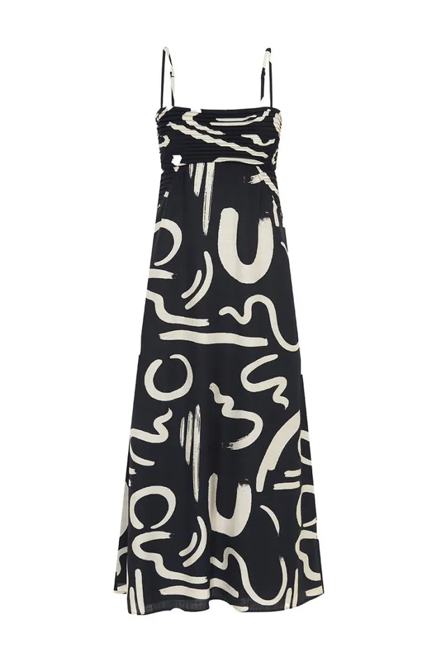 Runaway The Label Midi Dresses INEZ MIDI DRESS York Black 8211 Women