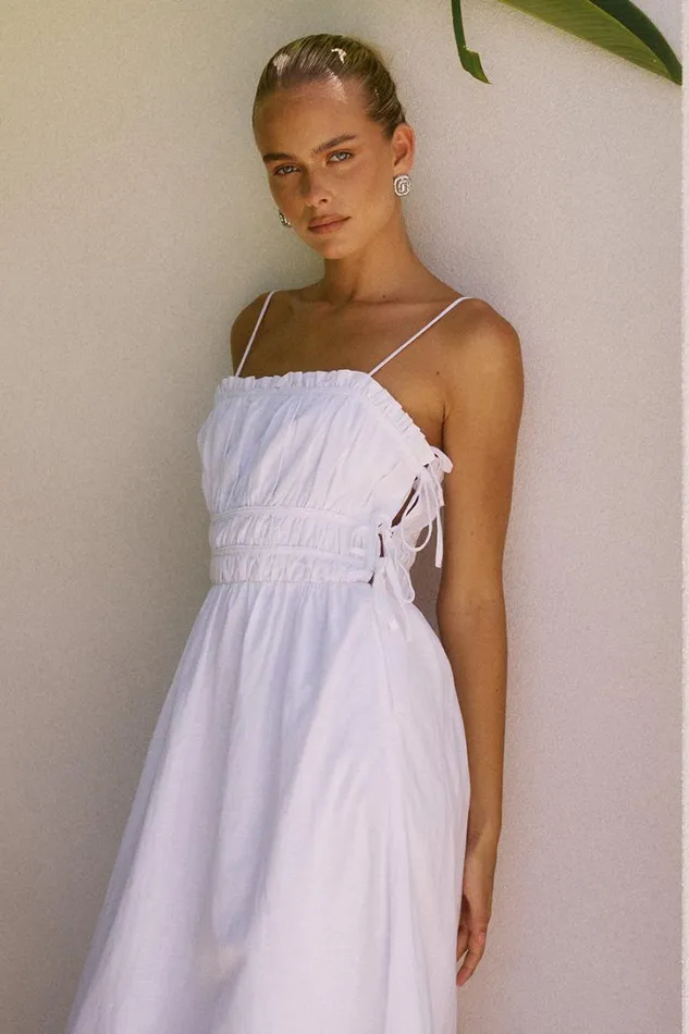 Runaway The Label Midi Dresses RAFINA MIDI DRESS White 8211 Women