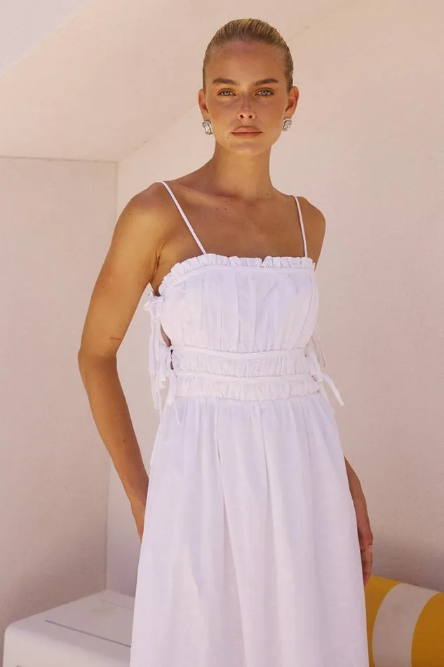 Runaway The Label Midi Dresses RAFINA MIDI DRESS White 8211 Women