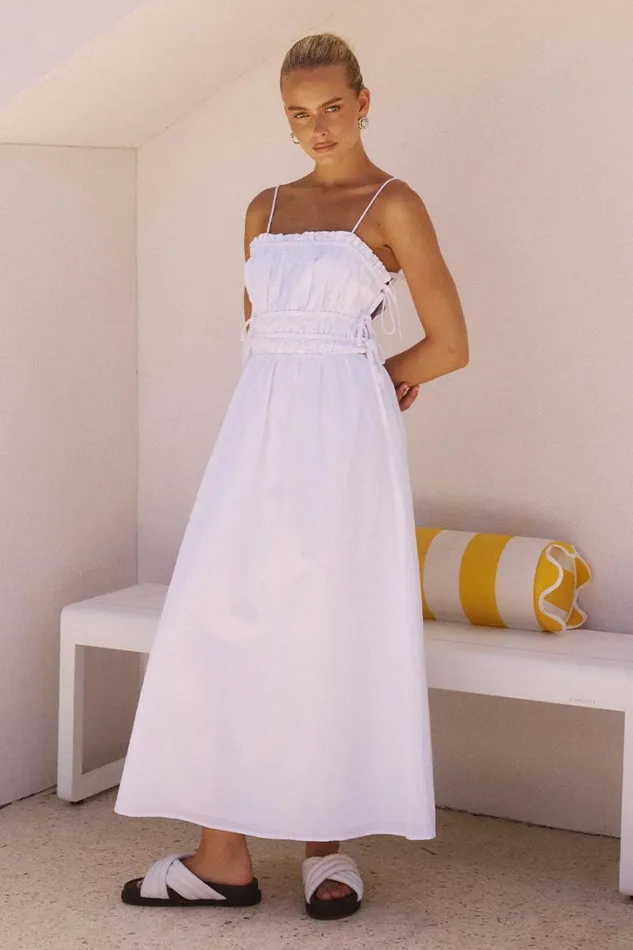 Runaway The Label Midi Dresses RAFINA MIDI DRESS White 8211 Women