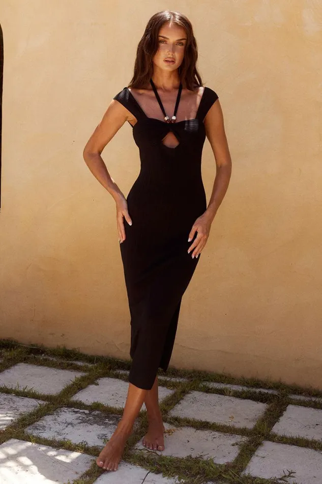 Runaway The Label Midi Dresses SASKIA MIDI DRESS Black 8211 Women