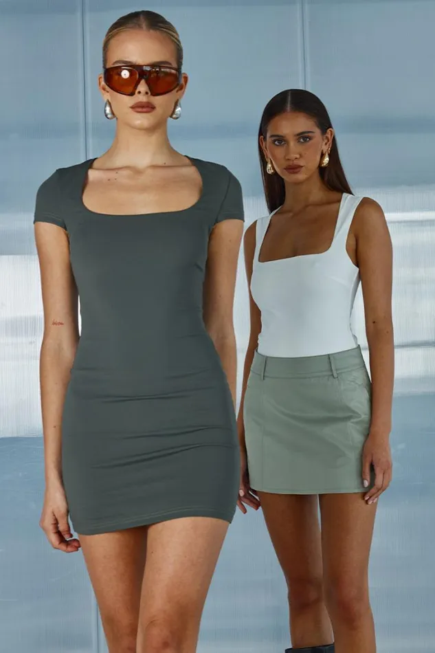 Runaway The Label Mini Dresses FINLEY MINI DRESS Khaki 8211 Women