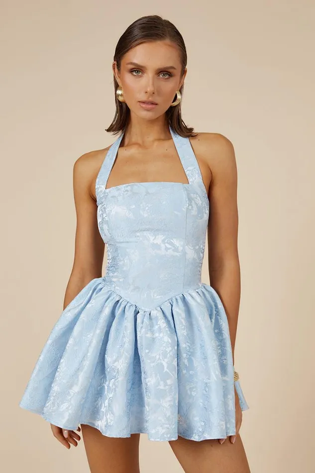 Runaway The Label Mini Dresses SABINE MINI DRESS Ice Blue 8211 Women