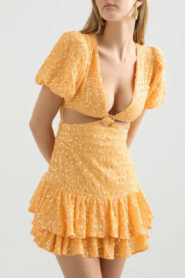 Runaway The Label Sequin Dresses ESTHER MINI DRESS Orange 8211 Women