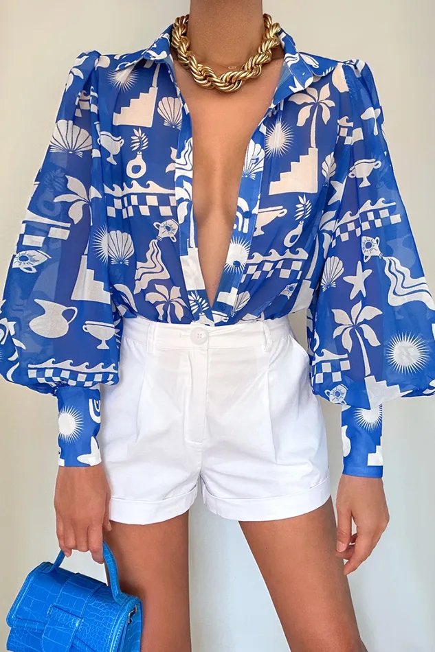 Runaway The Label Shirts and Blouses FLEETWOOD BLOUSE Cove Blue 8211 Women