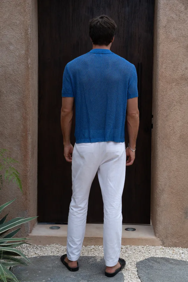 Runaway The Label Shirts CASPER KNIT SHIRT Cobalt 8211 Men