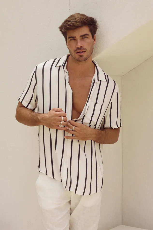 Runaway The Label Shirts ELIJAH SHIRT Whiteblack 8211 Men
