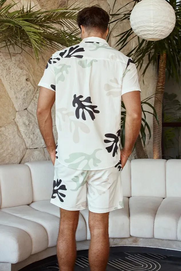 Runaway The Label Shorts PARADISO SHORT White Floral 8211 Men