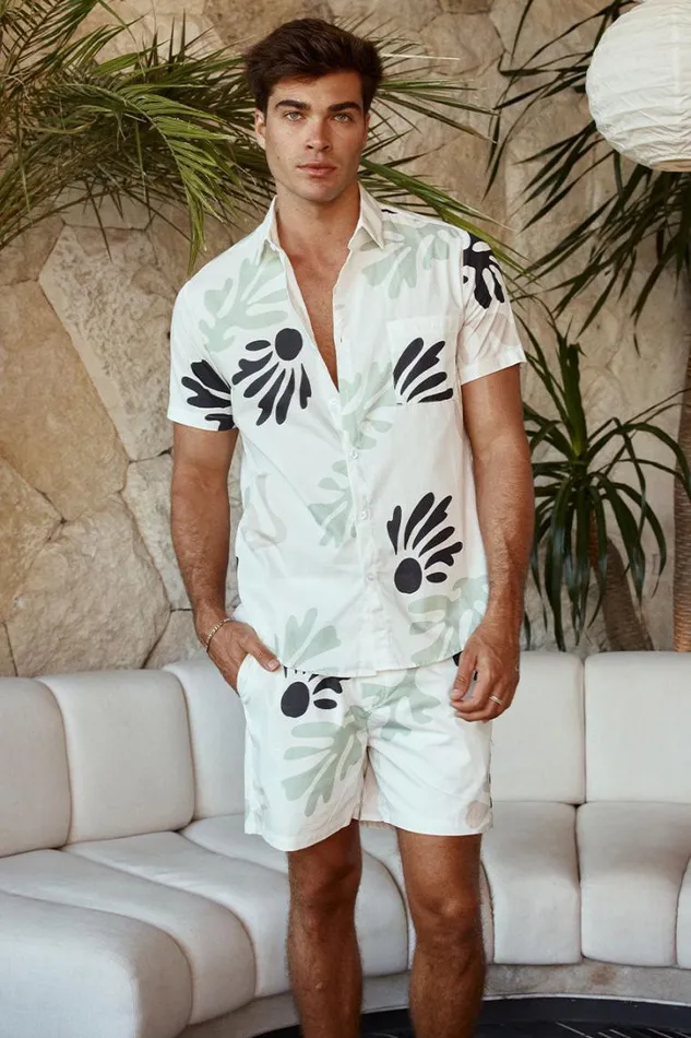 Runaway The Label Shorts PARADISO SHORT White Floral 8211 Men