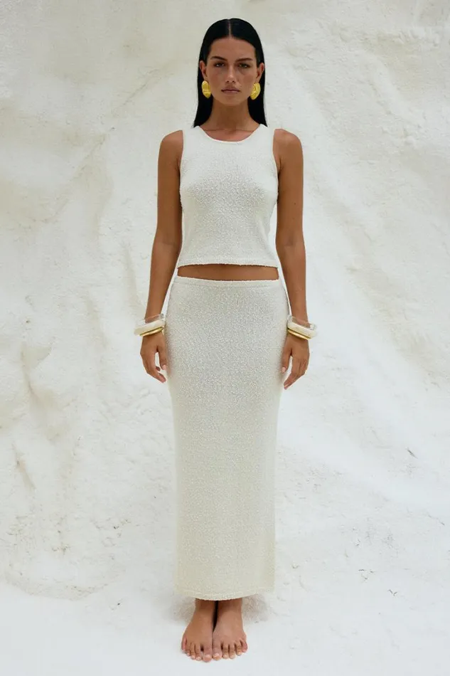 Runaway The Label Skirts ADDI MIDI SKIRT Ivory 8211 Women