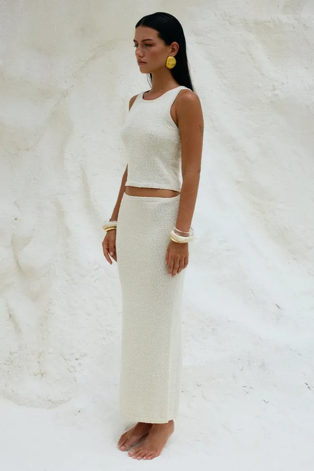 Runaway The Label Skirts ADDI MIDI SKIRT Ivory 8211 Women
