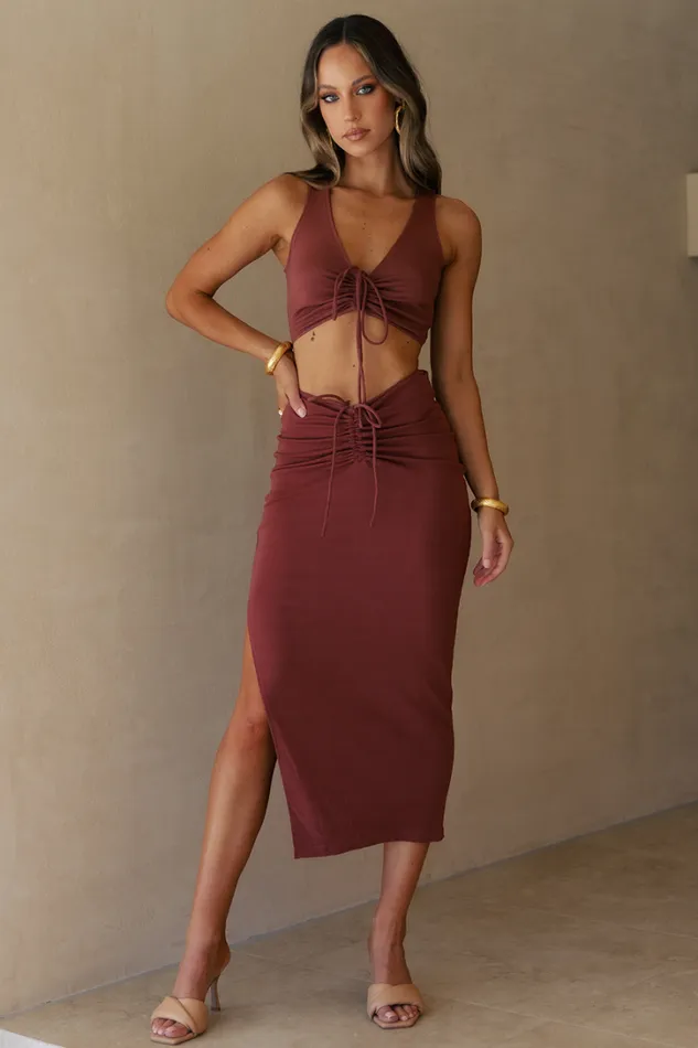 Runaway The Label Winter Sets Dominica Crop Cami Cinnamon 8211 Women