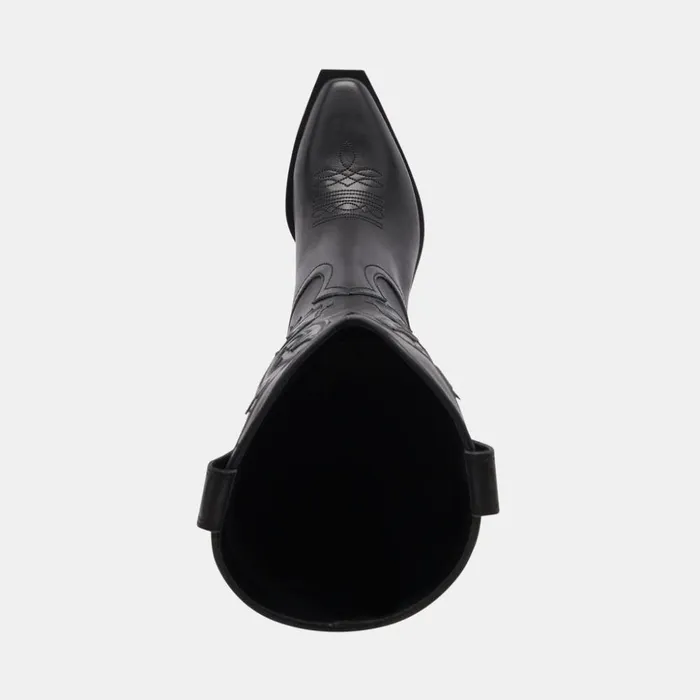Samsin Boots Black Leather Women Dolce Vita Boots and Booties