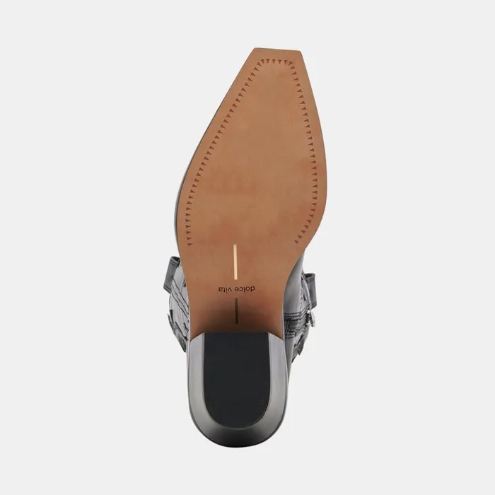Samsin Boots Black Leather Women Dolce Vita Boots and Booties