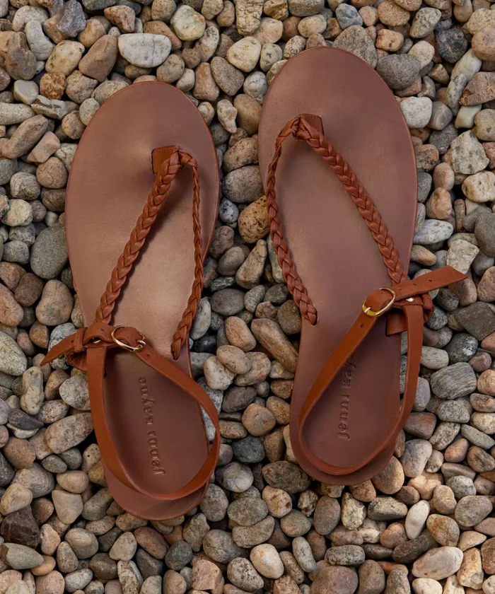 Sandals and Slides Women Jenni Kayne Leather Mila Sandal Saddle