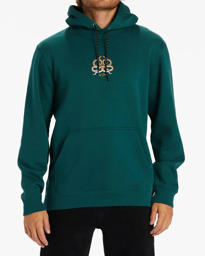 Serpientes Hoodie Deep Teal Men Billabong Hoodies and Fleece