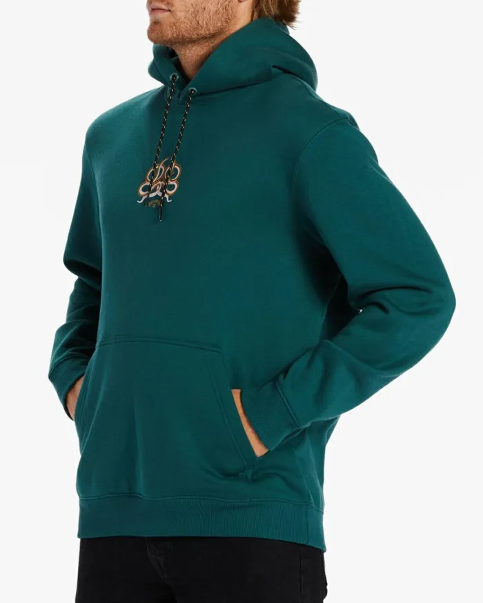 Serpientes Hoodie Deep Teal Men Billabong Hoodies and Fleece