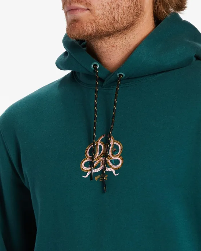 Serpientes Hoodie Deep Teal Men Billabong Hoodies and Fleece