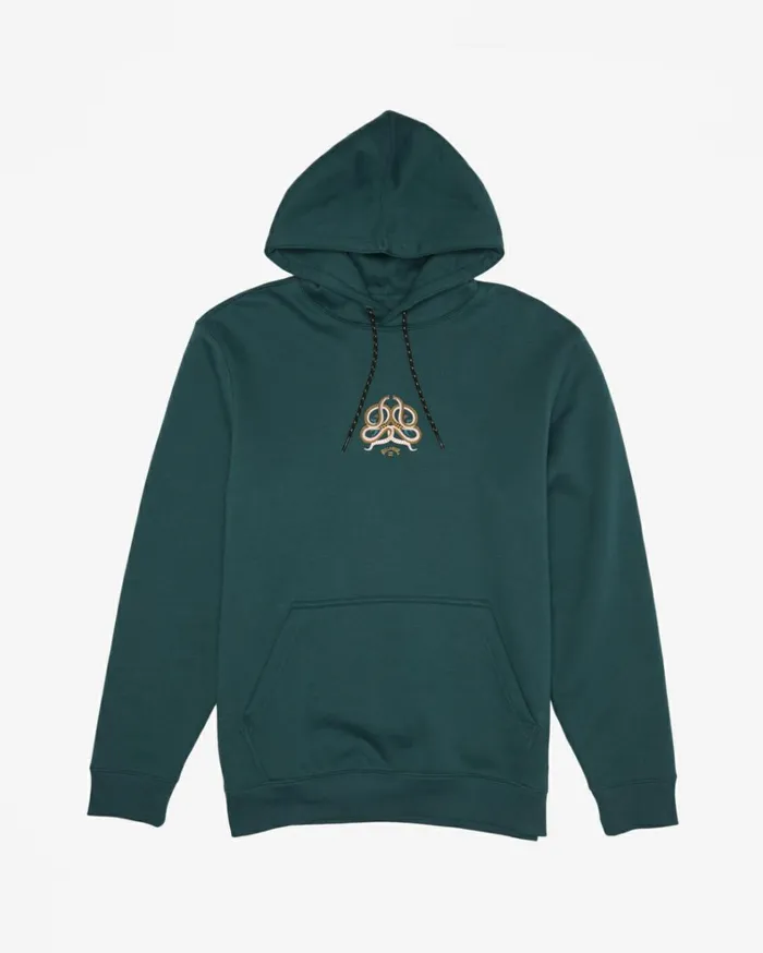 Serpientes Hoodie Deep Teal Men Billabong Hoodies and Fleece