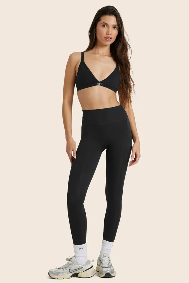 SET ACTIVE Activewear AIRLUXE BREATHE MIDRISE LEGGINGS 8211 ONYX 8211 Women