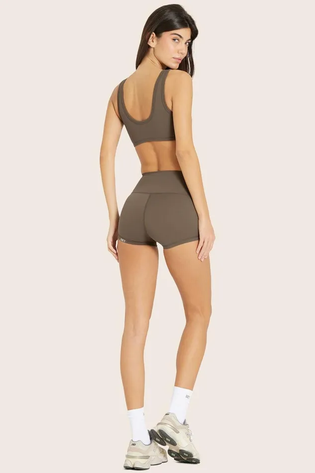 SET ACTIVE Activewear AIRLUXE BREATHE MINI SHORTS 8211 TRUFFLE 8211 Women