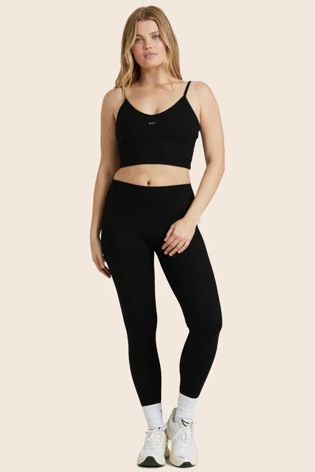 SET ACTIVE Activewear FORMCLOUD CLOUD MIDRISE LEGGINGS 8211 ONYX 8211 Women