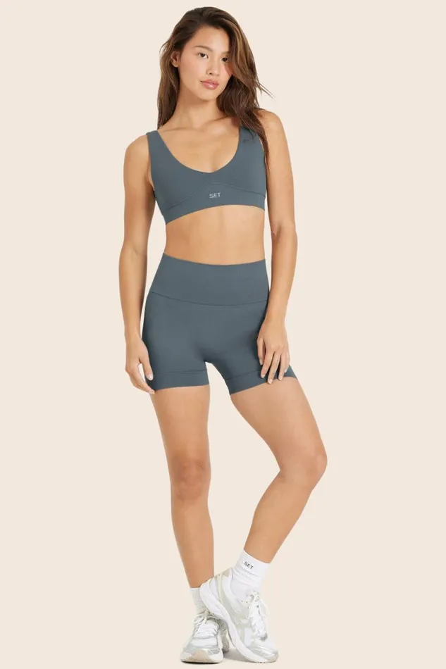 SET ACTIVE Activewear SCULPTFLEX POWER SHORTS 8211 SLATE 8211 Women