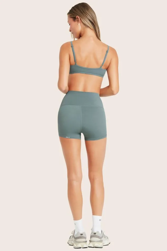 SET ACTIVE Bottoms AIRLUXE BREATHE MINI SHORTS 8211 BAY 8211 Women