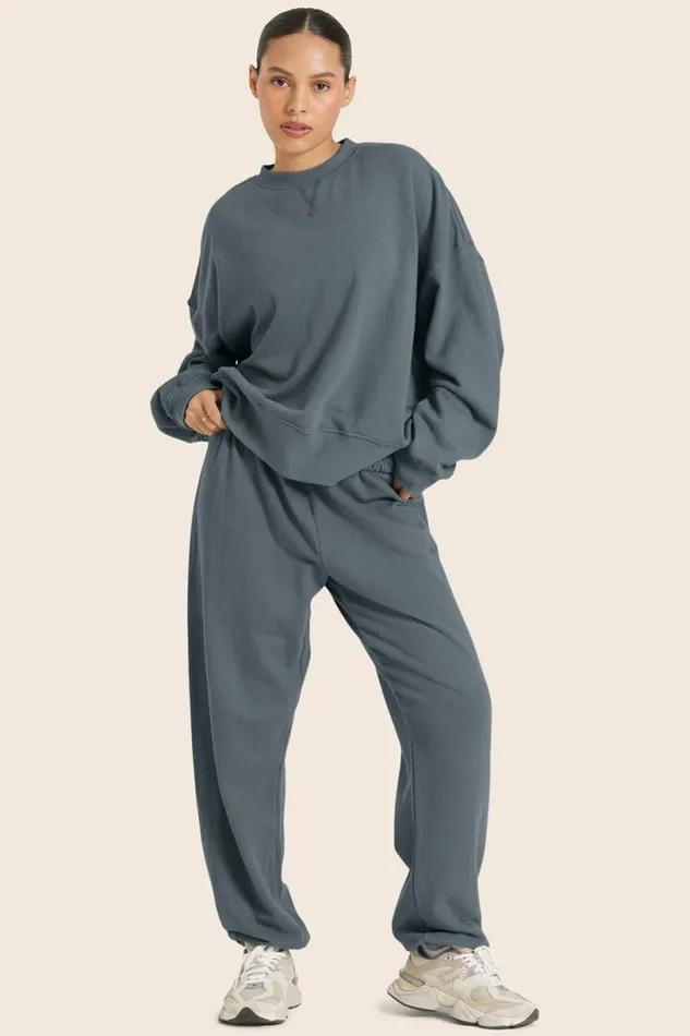 SET ACTIVE Bottoms LIGHTWEIGHT SWEATS CLASSIC OLD SCHOOL SWEATPANTS 8211 SLATE 8211 Women
