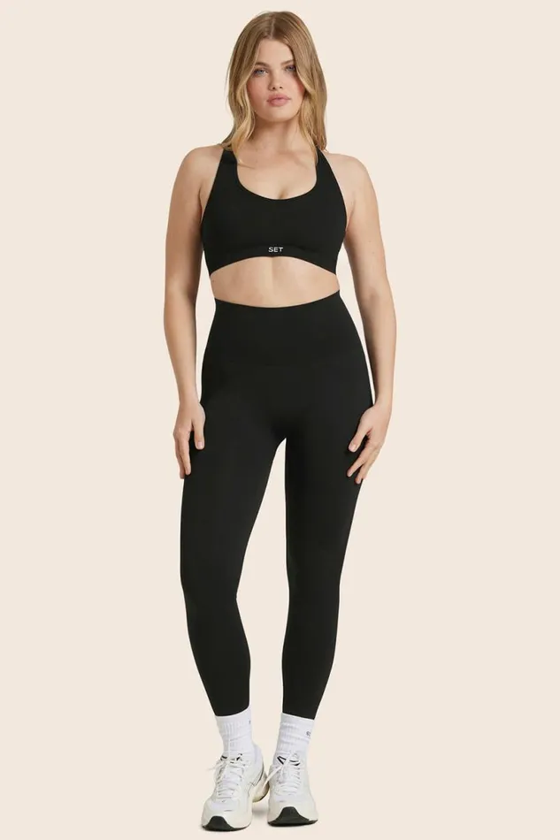 SET ACTIVE Bottoms SCULPTFLEX POWER HIGHRISE LEGGINGS 8211 ONYX 8211 Women