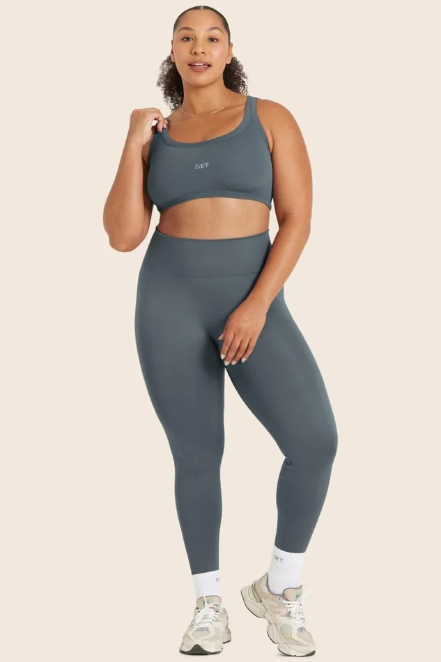 SET ACTIVE Bottoms SCULPTFLEX POWER LEGGINGS 8211 SLATE 8211 Women