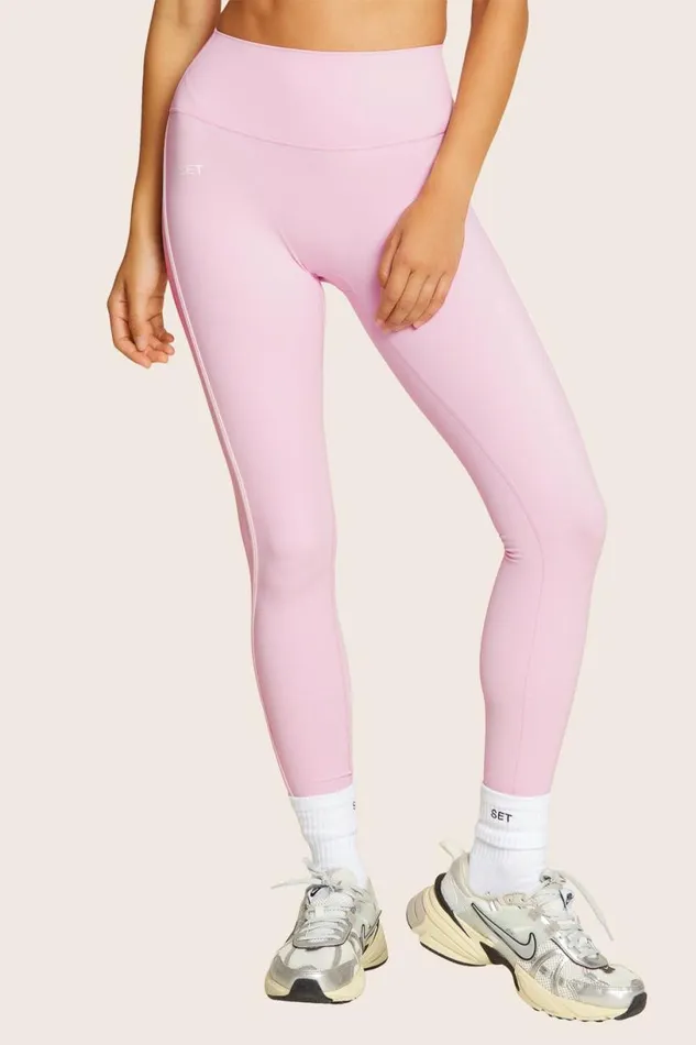 SET ACTIVE Bottoms SPORTBODY SPORTY STRIPE LEGGINGS 8211 PRIMROSE 8211 Women