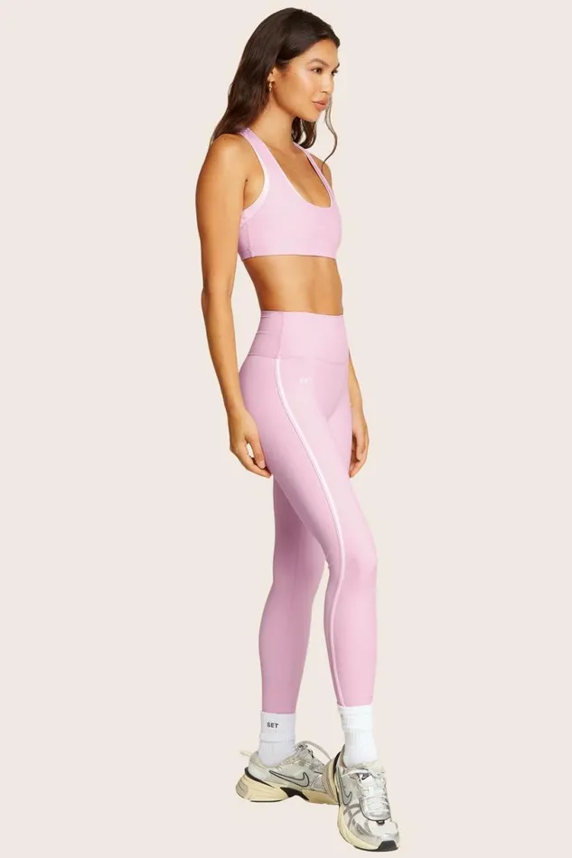 SET ACTIVE Bottoms SPORTBODY SPORTY STRIPE LEGGINGS 8211 PRIMROSE 8211 Women