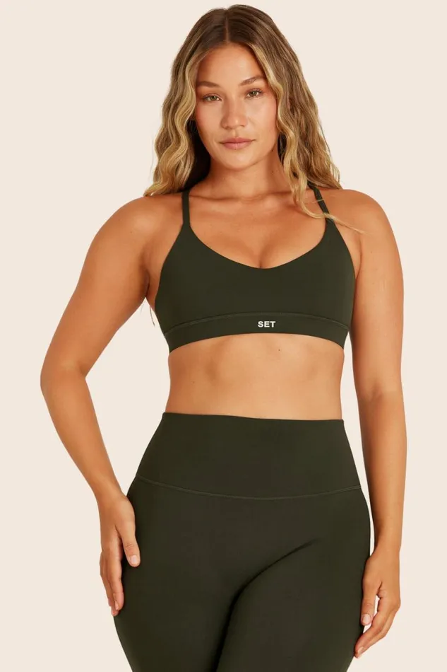 SET ACTIVE Bras Tops SPORTBODY CROSS V BRA 8211 AFTER HOURS 8211 Women