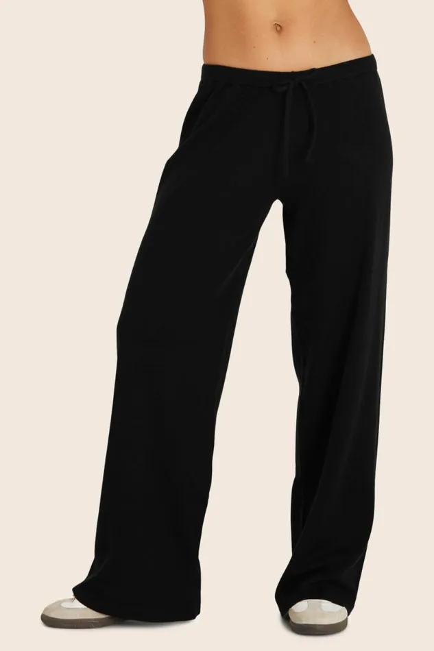 SET ACTIVE Sweaters Knitwear FLAT KNIT EVERYDAY PANTS 8211 ONYX 8211 Women