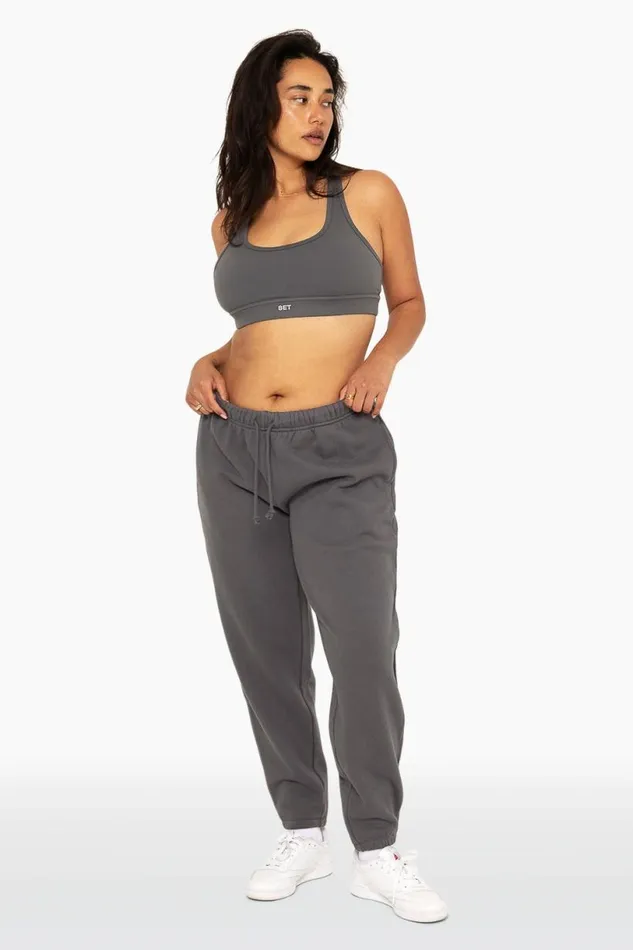 SET ACTIVE Sweats HEAVYWEIGHT SWEATS DRAWSTRING SWEATPANTS 8211 GRAPHITE 8211 Women