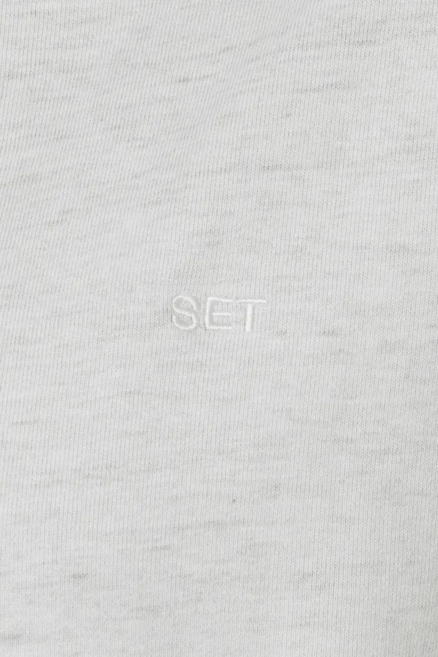 SET ACTIVE Sweats HEAVYWEIGHT SWEATS HALF ZIP 8211 HEATHER GREY 8211 Women