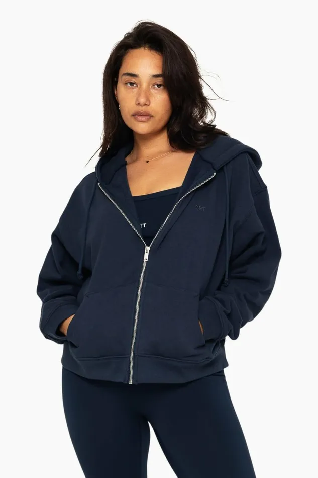 SET ACTIVE Sweats HEAVYWEIGHT SWEATS ZIP HOODIE 8211 OXFORD 8211 Women