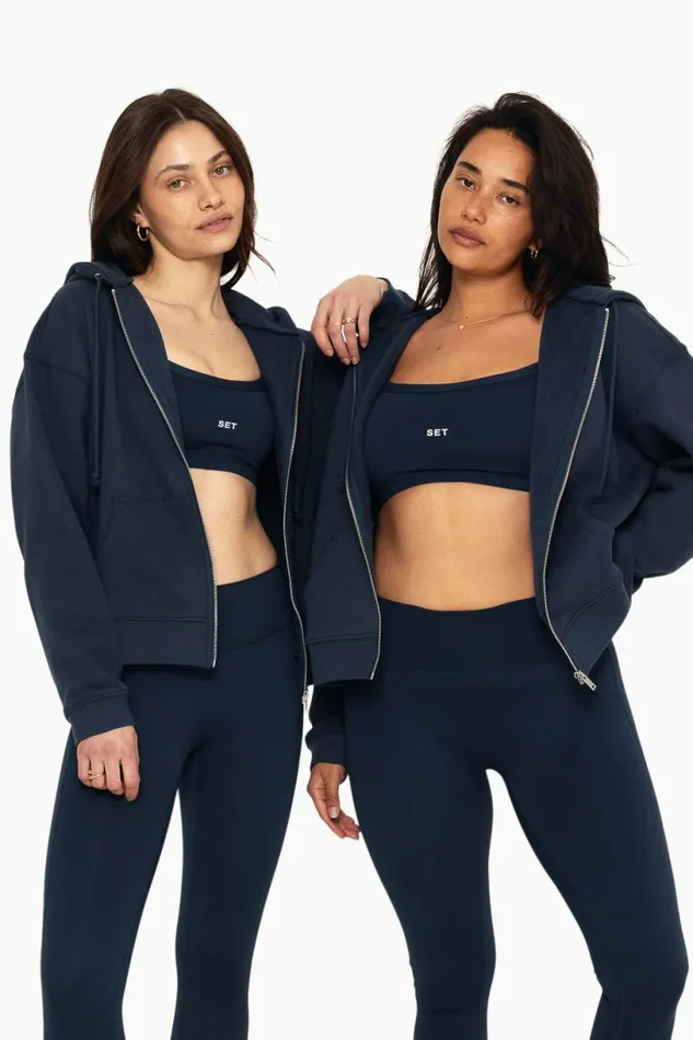 SET ACTIVE Sweats HEAVYWEIGHT SWEATS ZIP HOODIE 8211 OXFORD 8211 Women
