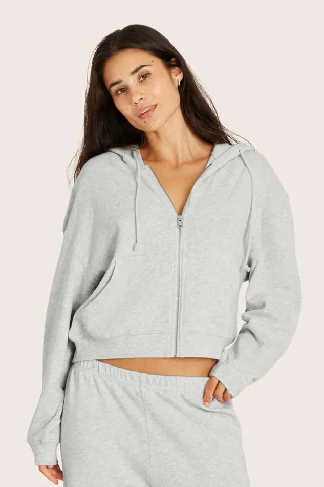 SET ACTIVE Sweats LIGHTWEIGHT SWEATS CLASSIC ZIP HOODIE 8211 HEATHER GREY 8211 Women