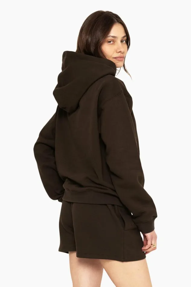 SET ACTIVE Tops HEAVYWEIGHT SWEATS HOODIE 8211 ESPRESSO 8211 Women