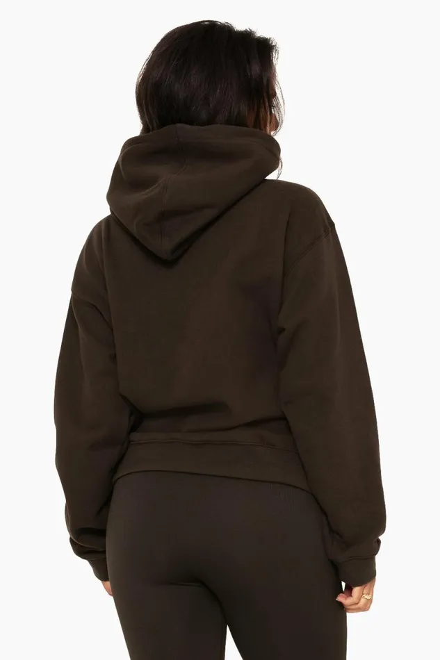 SET ACTIVE Tops HEAVYWEIGHT SWEATS HOODIE 8211 ESPRESSO 8211 Women