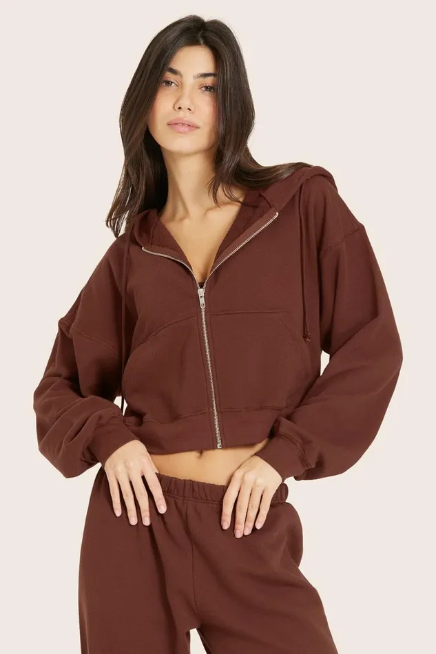 SET ACTIVE Tops LIGHTWEIGHT SWEATS CLASSIC ZIP HOODIE 8211 COLA 8211 Women