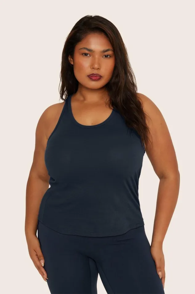 SET ACTIVE Tops Tanks Tees CLASSIC COTTON DAILY RACER TANK 8211 OXFORD 8211 Women