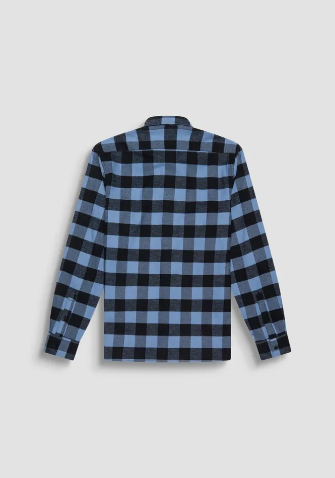 Shirts Men Antony Morato Regular Fit 034Barcelona034 Straight Cut Shirt In Checked Cotton Powder