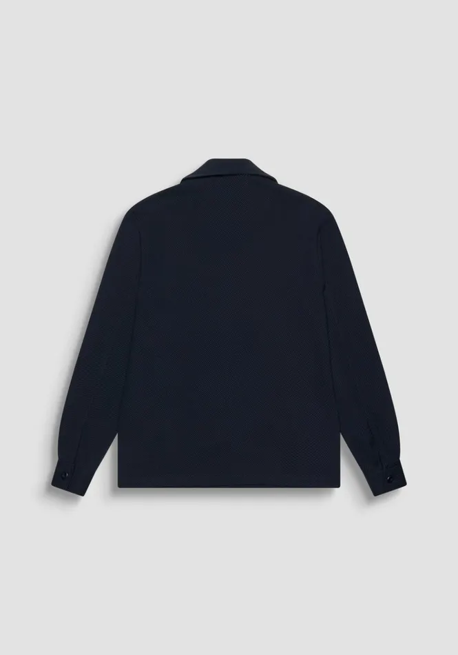 Shirts Men Antony Morato Straight Cut 034Oslo034 Shirt In Blue Cotton Blend With Pockets Blue Ink