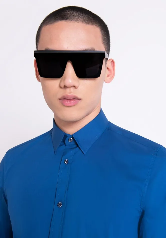 Shirts Men Antony Morato Super Slim Fit 034Milano034 Shirt In Stretch Cotton Poplin Blue